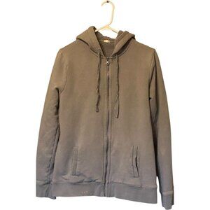 J Crew Gray Sherpa Line Full Zip Hoodie Jacket Women's Size Large